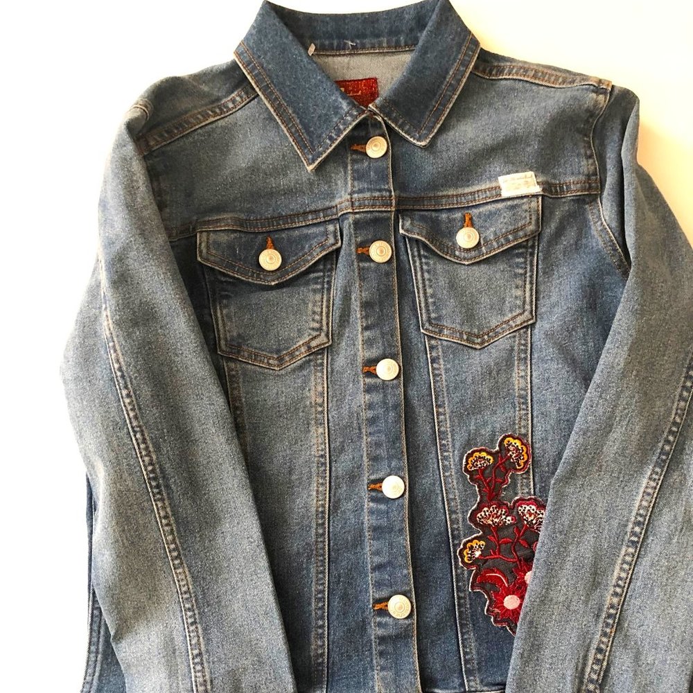 7 for all Mankind LUXE VINTAGE CLASSIC TRUCKER JACKET Women's XLarge